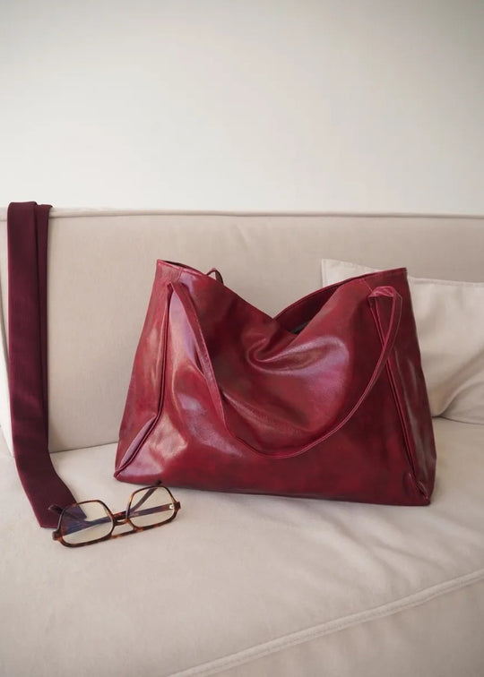 Dina - Läderhandväska Tote Bag
