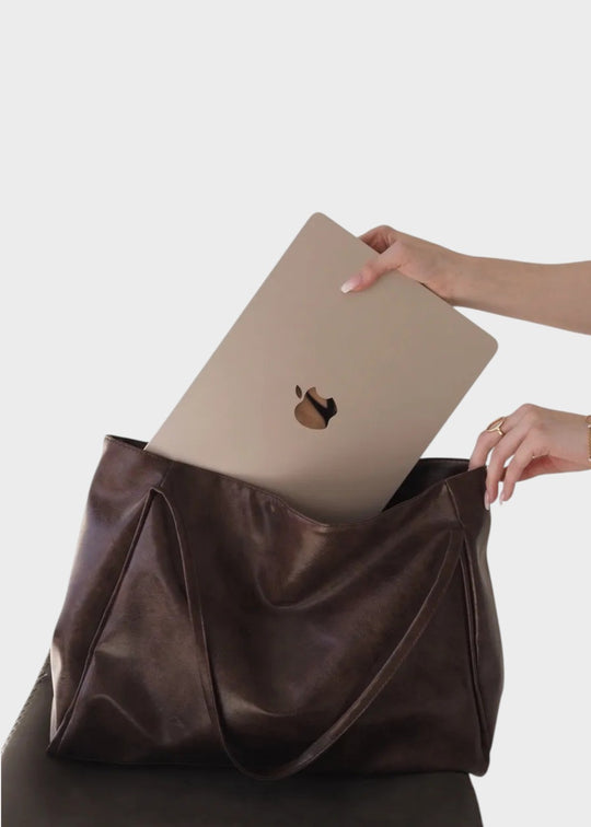 Dina - Läderhandväska Tote Bag