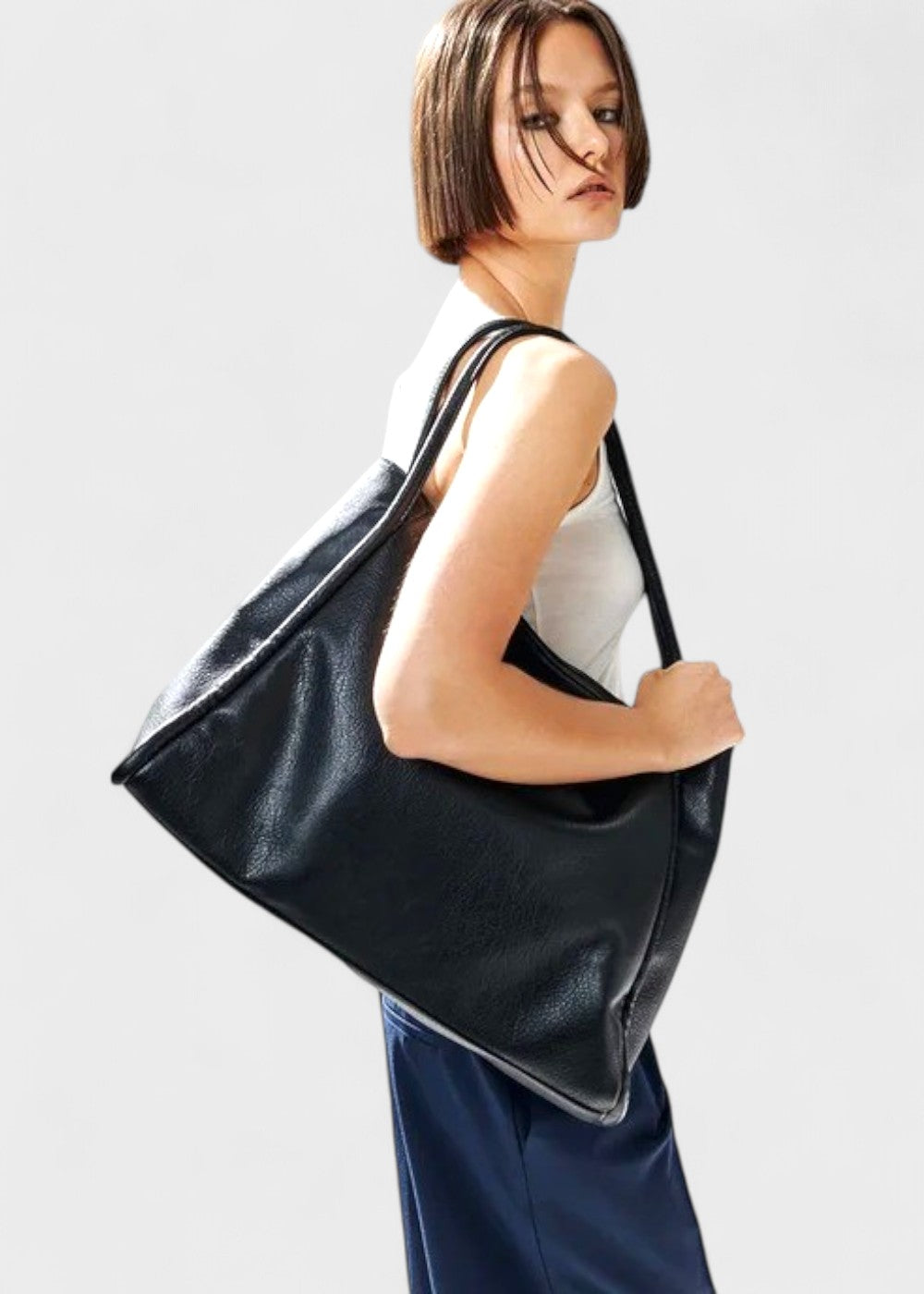 Dina - Läderhandväska Tote Bag