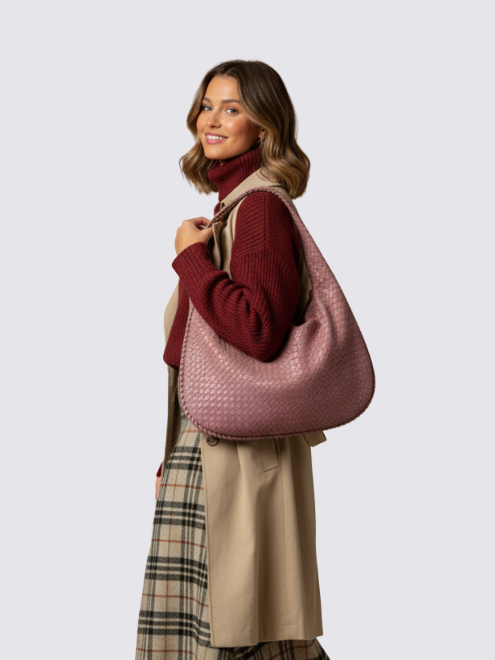 Medium Bogota-väska - Burgundy