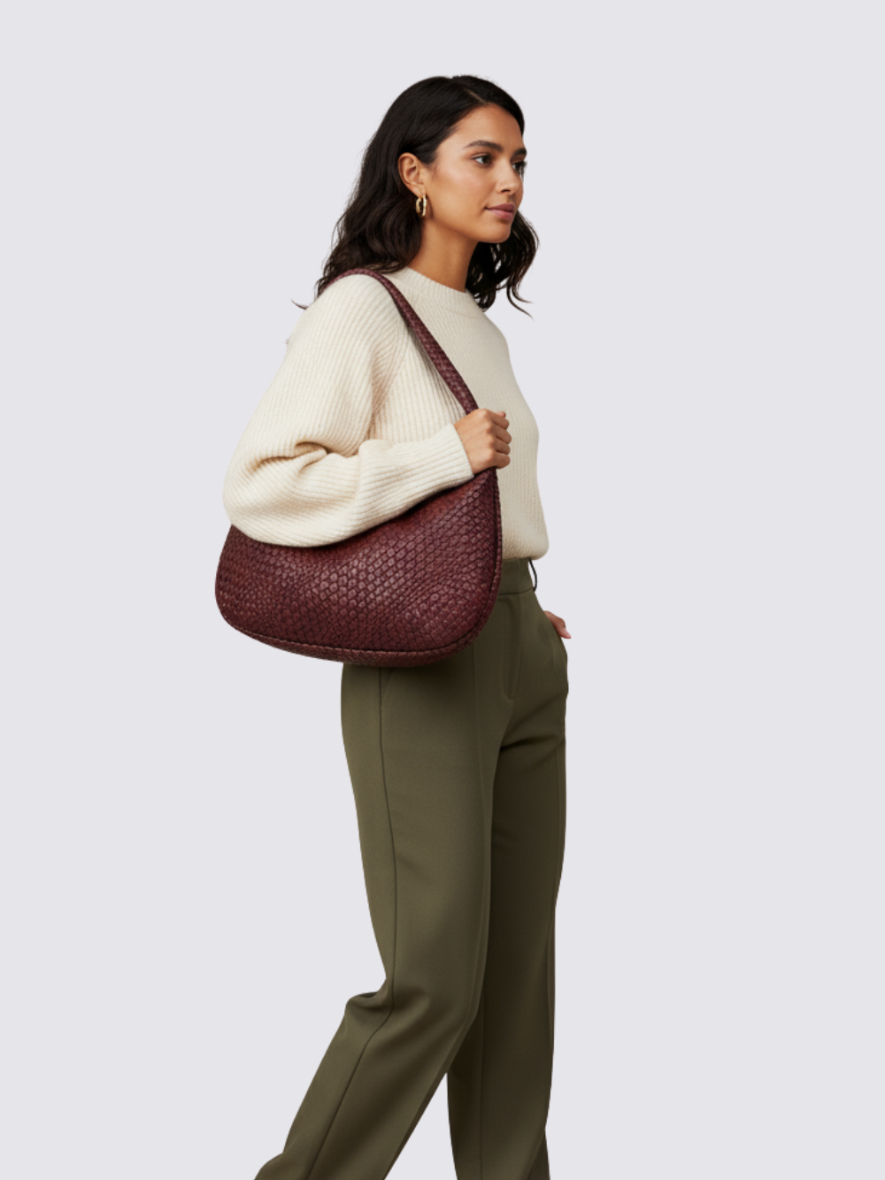Medium Bogota-väska - Burgundy