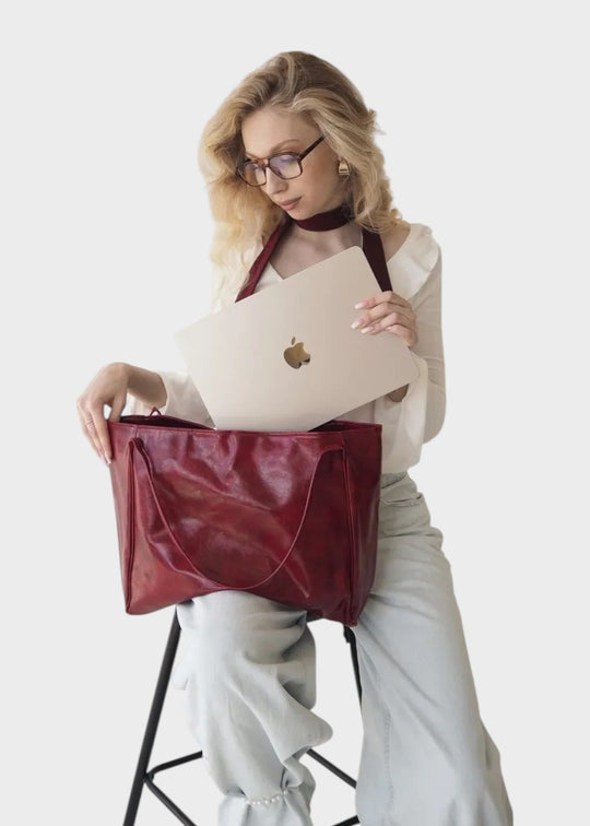 Dina - Läderhandväska