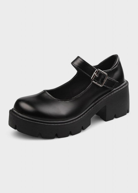 Bonnie - Oxfords Svarta Lackläder Pumps Boots