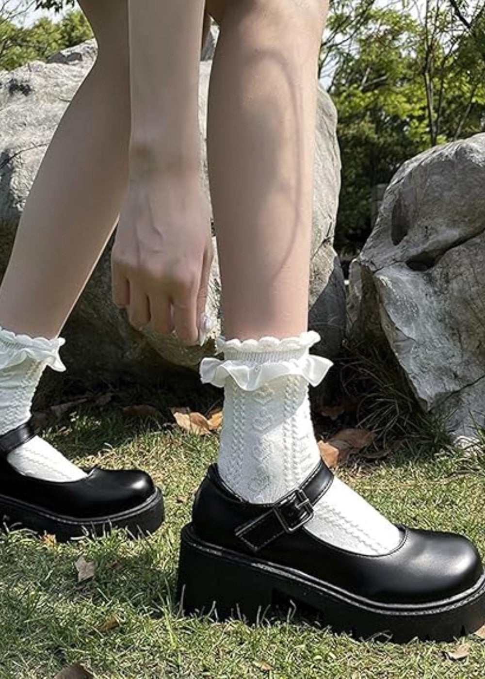 Bonnie - Oxfords Svarta Lackläder Pumps Boots